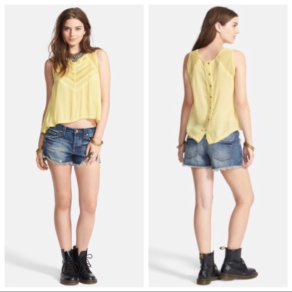 Free people shellshock tank top size small